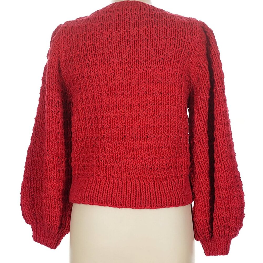 Christy Dawn Nola Cardigan Sweater in Crimson Red Medium - Picture 4 of 5